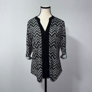 PerSeption 3/4 sleeve blouse women’s size medium petite